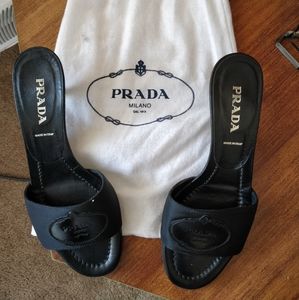 Prada Kitten Heel Sandals